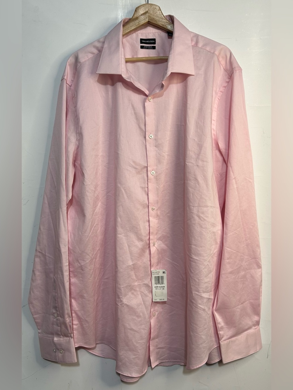 5 for $25🔥Van Heusen Pink Button Front Long Sleeve Shirt 2XLT